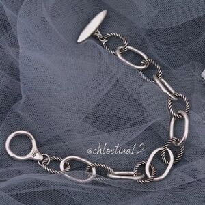 NEW 925 Sterling Silver Oval Chain Bracelet